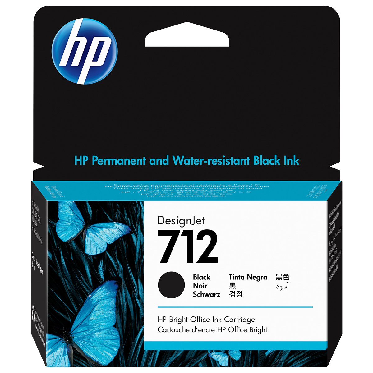 HP 712 38ml Black Ink Cartridge